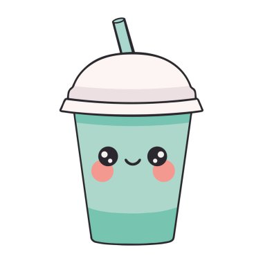 Kahve fincanı kawaii taze illüt