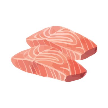 et ürünü balık taze illüstrasyon izole