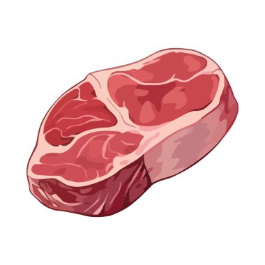 et ürünü dilimlenmiş protein illüstrasyonu