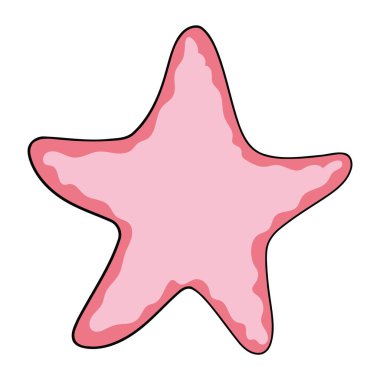 deniz yıldızı doğası çizgi film çizimleri izole edildi