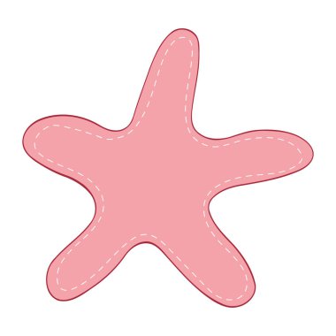 deniz yıldızı çizimi izole edildi