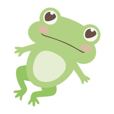 Genç kurbağa beyaz resimde izole edilmiş.