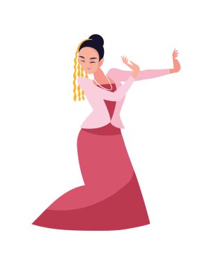 Myanmar kadın müzik tasarımı çizimi yapıyor.