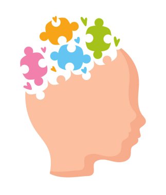 Bulmaca resimli otizm beyni