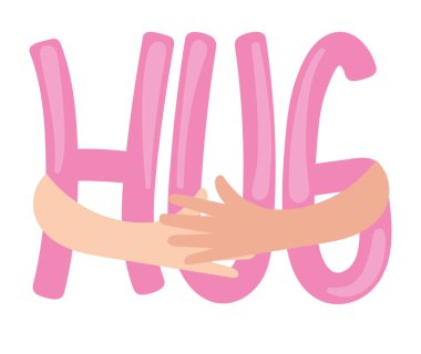 Sarılma günü sevgi gösterisi izole edilmiş.