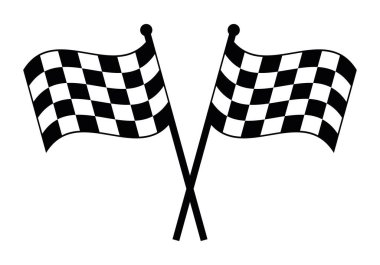 rali yarış bayrakları izole edildi