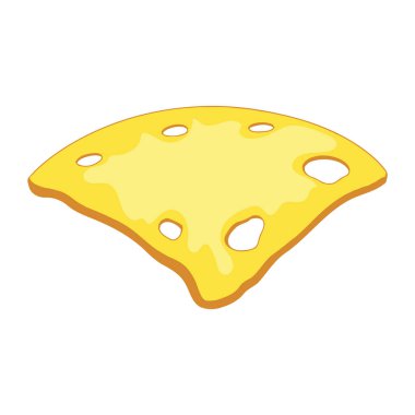 Peynir dilimlenmiş eritilmiş çizim tasarımı