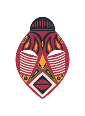 Nijerya maskeli sanat çizimi tasarımı