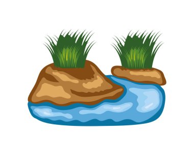 Bataklık doğal illüstrasyon izole tasarım