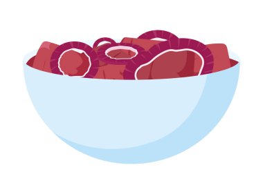 Nijerya yemekleri geleneksel illüstrasyon izole