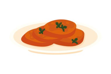 Nijerya yemekleri moi illüstrasyon izole