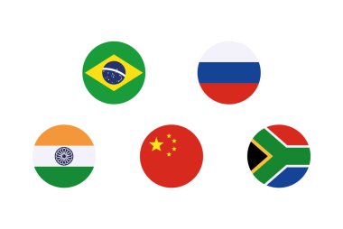 brics işbirliği ülkeleri illüstrasyon yalnız