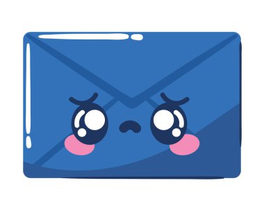 mavi pazartesi zarfı illüstrasyon izole