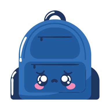 mavi pazartesi çantası illüstrasyonu izole edildi