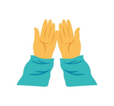 İsrail Miraj İbadet Elleri çizimi izole