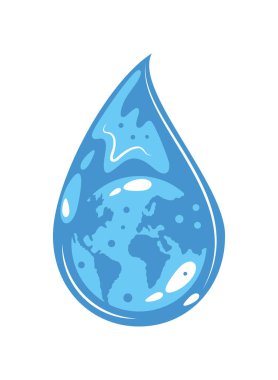 su günü damla illüstrasyon vektörü