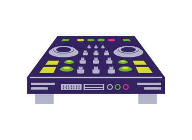 dj turntable müzik illüstrasyon vektörü