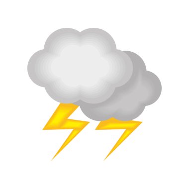 Hava şimşek bulutları çizim vektörü