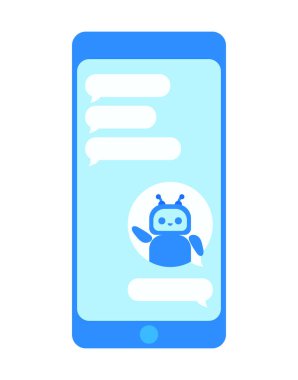 Chatbot telefon uygulaması çizim tasarımı