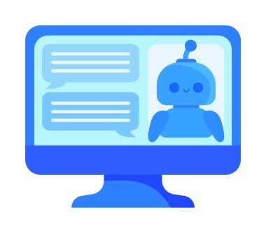 sohbet robotu dijital bilgi çizimi tasarımı