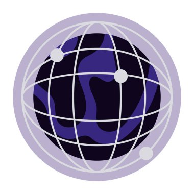 sanal gerçeklik dünya illüstrasyon vektörü