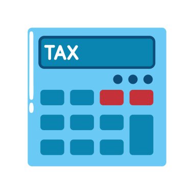 vergi günü hesap makinesi çizimi tasarımı