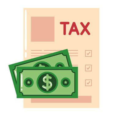 vergi günü finans illüstrasyon tasarımı