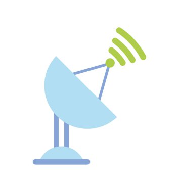 İnternet günü anteni izole edilmiş tasarım