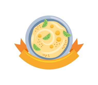Humus günü vejetaryen izole tasarımı