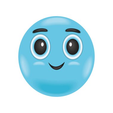 Gülümseme günü emoji yüzü izole tasarımı