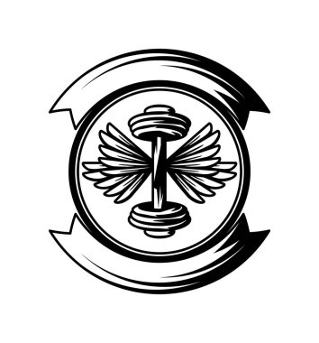 spor salonu amblemi çizimi izole tasarım