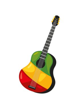 reggae gitar müziği izole edilmiş tasarım