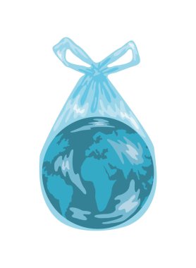ücretsiz plastik poşet dünya izole tasarımı