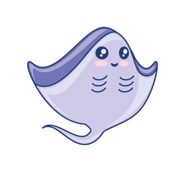 stringray deniz yaşamı izole edilmiş tasarım