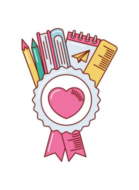 Mutlu öğretmenler okul ekipmanları izole