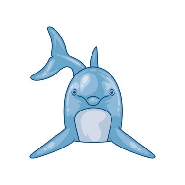 Yunus hayvan ön görünümü izole