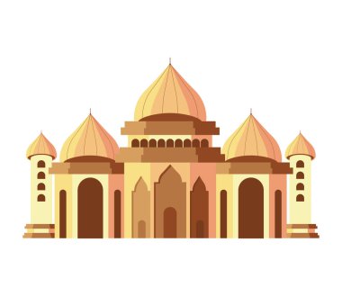 İslami cami izole edilmiş vektör inşa ediyor