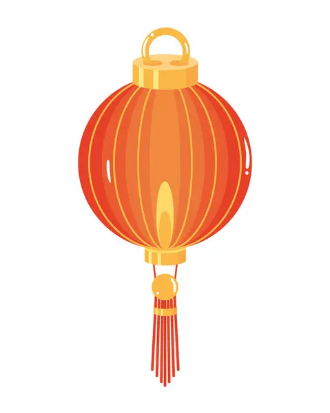 stock vector red hanging lantern asian festival decor isolated