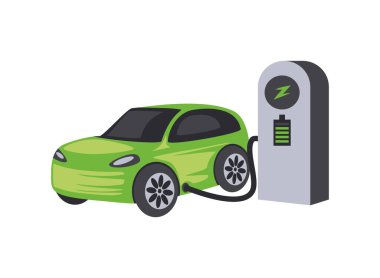 Şarj istasyonundaki elektrikli araba izole edildi