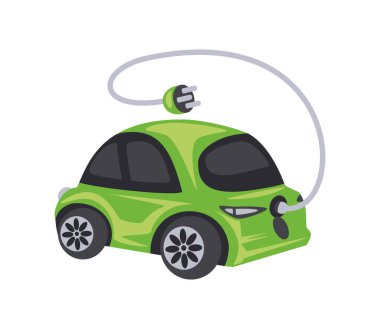 elektrik yeşil şarj izole vektörü