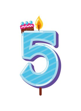 Beş numaralı doğum günü mumu izole edildi