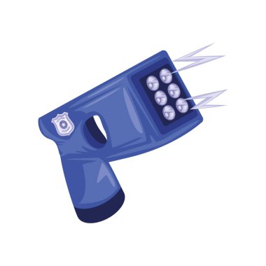 police taser weapon isolated icon clipart