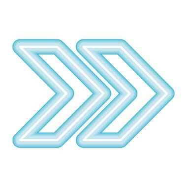 ok retro mavi neon etkisi izole edildi