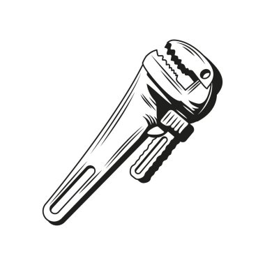 Boru Anahtarı mekanik araç çizim biçimi izole edildi