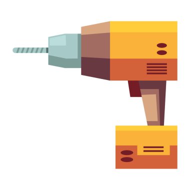 handled drill Carpenters hand Tool icon isolated clipart