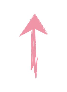 ok yukarı fırça darbesi geometrik şekil izole