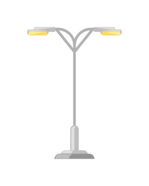 street lamp post urban infrastructure isolated icon clipart