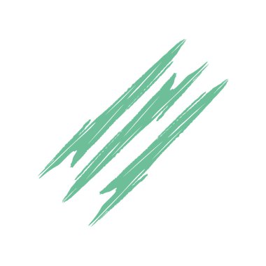 yeşil çizgiler fırça darbesi geometrik şekil izole