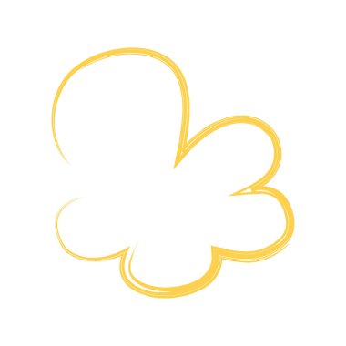 Sarı bulut geometrik şekli izole edildi