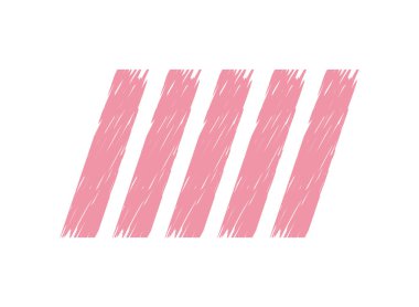 pembe çubuklar fırça darbesi geometrik şekil izole